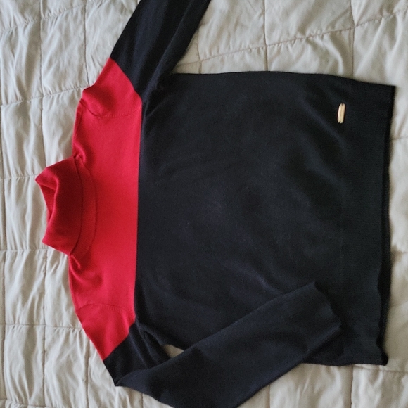 Red & Black Calvin Klein Turtleneck - Picture 1 of 5